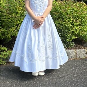 Elegant White Embroidered Dress